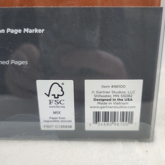 Gartner Studios Cream Tan Gold Vegan Leather Journal 2 Piece Gift Set NWT - Picture 8 of 10